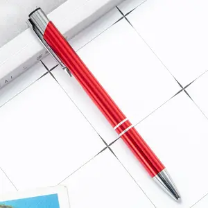 جديد ترويج كرة رخيصة نقطة أقلام معدنية مع شخصية مخصص الليزر منقوش طباعة وصفت شعار الصانع الحبر هدية