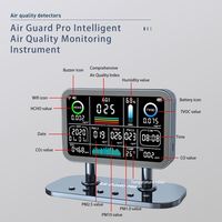Détecteur de qualité de l'air haute précision avec détection de CO2 PM2.5 et stockage de données par application et écran HD pour l'école, la voiture et la salle de sport
