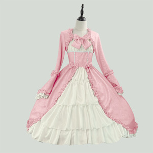 Robes gothiques, <span class=keywords><strong>robe</strong></span> de princesse lolita, manches longues, plusieurs couches, vintage, costume de cosplay d'Halloween pour femmes - Product Image 4