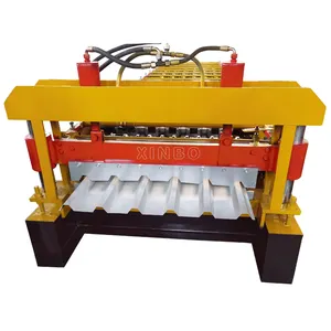 Fully automatic cold steel strip ibr trapezoid profile panel roll forming machine