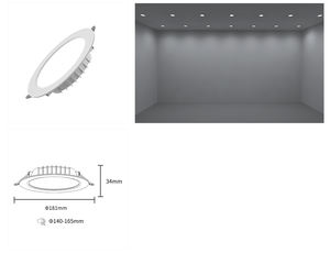 Downlight LED en aluminium moulé sous pression de haute qualité 20W 30W Température de couleur multiple Éclairage encastré intérieur - Product Image 2