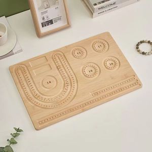 Bambus Perlen-Messbrett Werkzeug Schmuck-Design-Matten Perlen-Armbänder DIY-Armbänder Halsketten Perlen-Design-Bretter Armband-Herstellungs-Tablett - Product Image 6