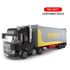 4971 Giáo Dục Bộ Đồ Chơi Nhựa Xây Dựng Khối Xây Dựng Khối Cho Bé Trai Có Tính Năng Thành Phố <span class=keywords><strong>Container</strong></span> Xe Tải Nặng Xe Hàng Hóa Mô Hình - Product Image 3