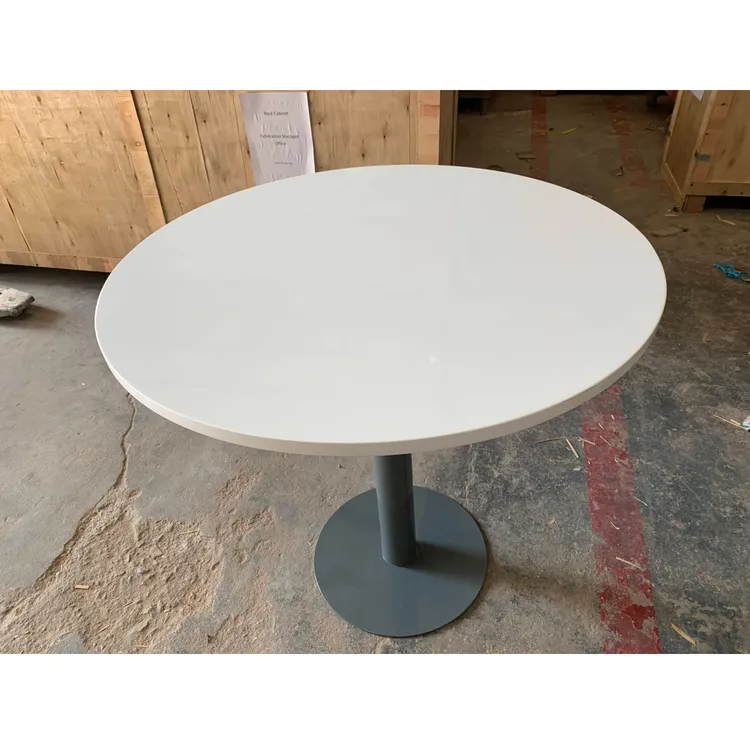 Wohn möbel Esstisch-Sets Weiße Farbe Runder Esstisch Set 6 Stühle Restaurant Verwenden Sie Diner Tisch