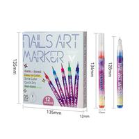 Marqueurs pour nail art Vinimay 0,5 mm, ensemble de stylos à vernis, 12 couleurs, vernis à ongles à base d'eau, marqueur pour stylo à vernis, stylo de peinture de haute qualité pour salon