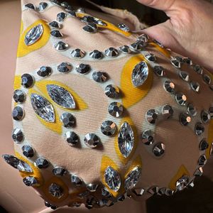 Traje de Baño de Dos Piezas de Chifón <span class=keywords><strong>para</strong></span> Mujer, Diseño Floral, Escote en V Profundo, Espalda Descubierta, Adornos de Pedrería, Tallas Grandes - Product Image 6