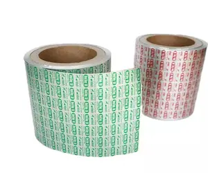Tira de papel de aluminio impresa personalizada al por mayor, película de embalaje para tabletas farmacéuticas