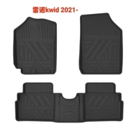 KADDEN 3 pièces Tapis de sol de voiture 3D en TPE écologique antidérapant 2,9-3,3 mm d'épaisseur Ensemble complet pour Renault Duster 2015-2021 Kwid 2020 (1