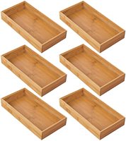 Boîte de rangement en bois de bambou décoratif, haute qualité, ensemble organisateur, petite boîte