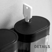 Distributeur de shampoing pour hôtel, style moderne, double pression facile, manuel, distributeur de savon de douche liquide, montage mural