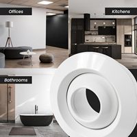 Diffuseur de buse à jet réglable en aluminium pour la bouche d'aération et le chauffage.