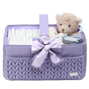 Cesta de Viaje para Bebés para Pañales, Toallitas Húmedas, Organizador de Pañales Lavable, Bolsa de Mamá, Organizador de Pañales Grande - Product Image 5