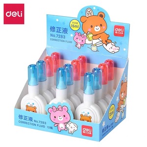 Deli Correction Fluid 15ml White Quick Drying For Students - Product Image 1