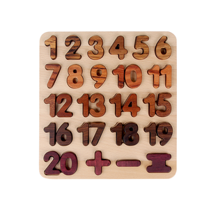 Tavola Montessori in Inglese per Bambini, Alfabeto ABC, Numeri, Giocattoli Educativi per l'Apprendimento, Puzzle 3D in Legno - Product Image 4