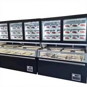 <span class=keywords><strong>Réfrigérateur</strong></span> et <span class=keywords><strong>congélateur</strong></span> combinés à double température à économie d'énergie pour supermarché - Product Image 1