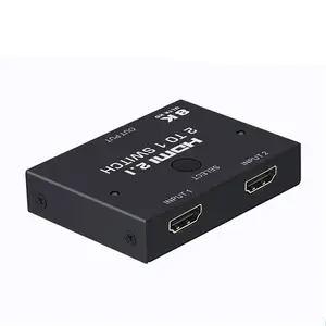 Metal Shell 2 In 1 Out 1X2 HDMI-Compatible 2.1 UHD Splitter Hdmi Switch 8K60Hz 4K120Hz Compatible For Switch Ps4