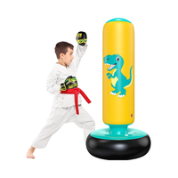 Muestra Gratuita: Saco de Boxeo Inflable de PVC para Kick Boxing, Saco de Boxeo Independiente con Relleno de Aire para Alivio del Estrés y Entrenamiento