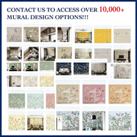 Papier peint mural floral avec des oiseaux, papier peint pour chambre à coucher, papier peint pour la décoration de la maison, restaurant, boutique, café
