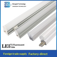 Tube lumineux intégré T5-0402 pour PC, connectable en série, bande LED longue à rainures sombres pour usage intérieur, certifié ROHS