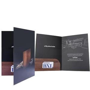 Tùy chỉnh A4 cao cấp bìa cứng kinh doanh thẻ cuốn sách loại tập tin thư mục logo dập nổi cho giấy tài liệu giấy bìa in ấn - Product Image 1