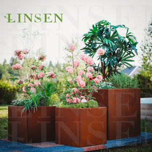 Jardinière en acier Corten patio extérieur et jardin pot de fleurs - Product Image 5