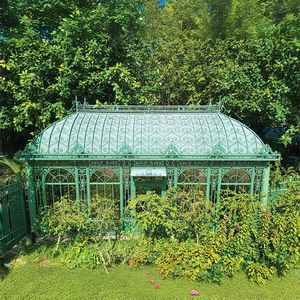 TREVI Castillo de estilo europeo Jardín al aire libre Boda Decorativo Gran invernadero Gazebo de hierro forjado Casa verde - Product Image 3