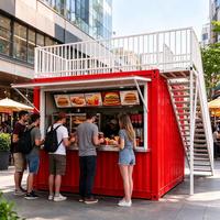 Kiosque commercial en conteneur, assemblage rapide, stand modulaire en conteneur, kiosque commercial portable OEM ODM pour l'alimentation et la vente au détail