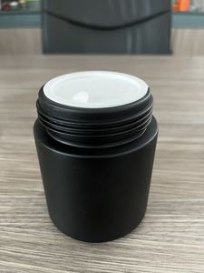 Frasco de Vidrio Hermético de 200g - Recipiente Transparente Mate Negro Blanco para Almacenamiento de Cosméticos - Product Image 5