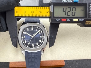 Montre mécanique de luxe étanche de qualité supérieure 42 mm DDF Factory Mouvement ETA 330 5168 Poids 120g Montre PP bleue - Product Image 6