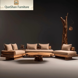 Shen Yue Ya Sit |   Divano a L in Legno Massello Stile Antico Ji Feng, Design Originale, Moderno e Minimalista, con Schienale Imbottito, per Soggiorno Ampio - Product Image 6