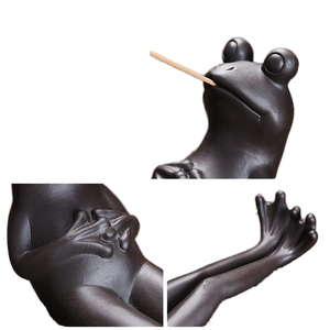 Ywbeyond hogar Oficina interior Yoga adornos cerámica <span class=keywords><strong>incienso</strong></span> quemador Aloes sándalo <span class=keywords><strong>incienso</strong></span> <span class=keywords><strong>Rana</strong></span> <span class=keywords><strong>incienso</strong></span> palo titular - Product Image 5