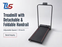 Tapis de course électrique pliable compact avec accoudoirs pour la marche et la course, idéal pour les petits appartements et la maison