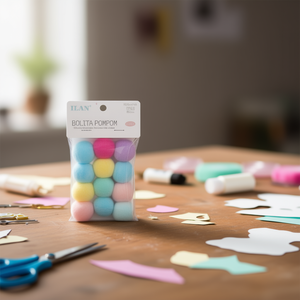 Ilan Bolita Pompon 3Cm Colore Macaron 12 Pezzi Decorazioni Artigianali - Product Image 2