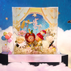 Regalo di Natale per Fidanzata/ Moglie Bubble Mart Star People Giocattolo Cartoon a Tema Vegetale Fiore Eterno Ornamenti Creativi - Product Image 4