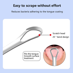 Limpiadores de Lengua Profesionales de Acero Inoxidable YBK, Mejoran el Mal Aliento, Raspador de Lengua, Herramienta de Cuidado Bucal para Adultos y Niños - Product Image 3