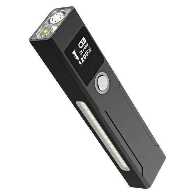 High End 1200 Lumen EDC Flashlight with Dual Light Source Rechargeable Tactical for Everyday Carry