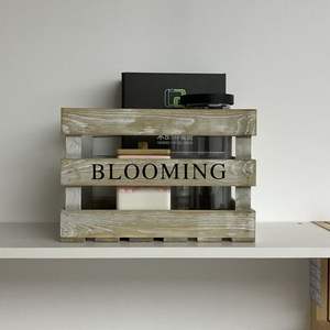 Caja de madera antigua OEM pintada con láser, caja de madera antigua con logotipo personalizado, beige, negro, marrón, para decoración del hogar, almacenamiento OEM - Product Image 3