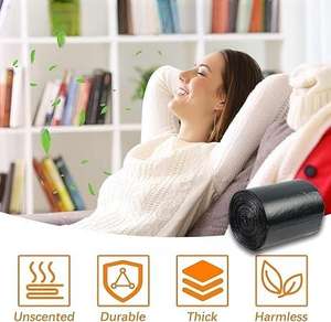 Huamaohengchun - Bolsas de Basura Multiusos Resistentes a Desgarros, Inodoras y Negras (Paquete de 100, 50x60cm) - Product Image 4