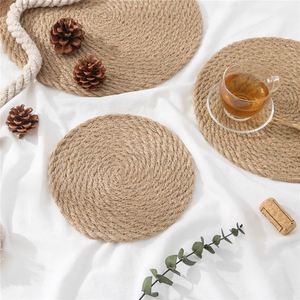 Napperons tissés ronds, napperons en jute naturel, napperons en herbe pour la vente en gros - Product Image 5