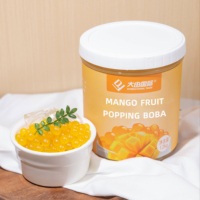 Sirop pour dessert Bubble Tea aux billes de tapioca éclatantes saveur mangue et jus tropical, bouteille de 1,2 kg