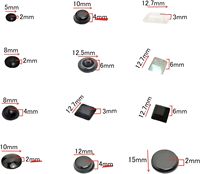 Patins adhésifs en silicone/caoutchouc pour pieds de meubles, amortisseurs de bruit, 8mmx4mm, transparents