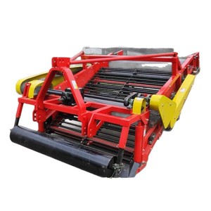 Cosechadora de cacahuetes grande suspendida con recolector de piedras para frutos largos, apta para pendientes de humedales, de alta productividad, con transmisión por engranajes, color rojo. - Product Image 1