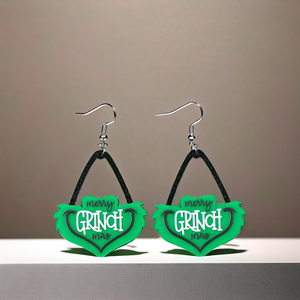 Orecchini pendenti natalizi personalizzati in acciaio inossidabile 316L gioielli in acrilico moda spedizione rapida diretta in fabbrica - Product Image 2