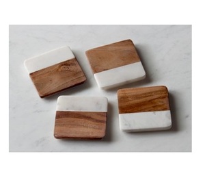 Posavasos de mármol y madera antiadherente, taza de té de piedra Natural, ecológico, para el hogar, hotel y restaurante, venta al por mayor - Product Image 4