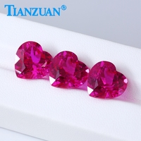 Tianzuan Lab Grown Saphir Edelstein Herzform Rose Pink Farbe Saphir Natur geschnittener Stein mit Injektionen Lose Saphir Stein