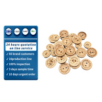 Boucle en bois circulaire personnalisée de 15 mm, 20 mm et 25 mm, idéale pour les travaux manuels de couture, la décoration de vêtements et de chemises, les festivals