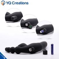 Vibrator Anal Plug Silikon Tanpa Tali Getar, Dildo Ganda Silikon untuk Lesbian, Mainan Seks Murah