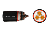 Cable Eléctrico Subterráneo de Media Tensión N2XSEY 12/20kV 35 50 70 95 120mm2 XLPE PVC con Aislamiento de Cobre y Blindaje, Estándar IEC