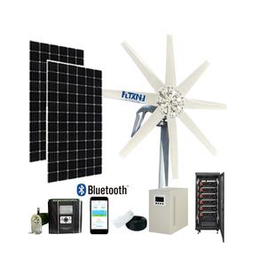 Sistema híbrido de viento solar 1000W 24V turbina eólica 5kw 500W 12V 24V pequeña turbina eólica - Product Image 1