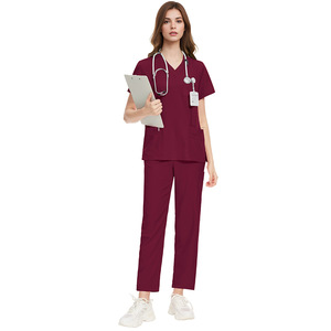 42168 Combinaison <span class=keywords><strong>m</strong></span>édicale personnalisée à col zippé, uniforme de travail pour personnel <span class=keywords><strong>m</strong></span>édical et femmes de <span class=keywords><strong>m</strong></span>énage - Product Image 1